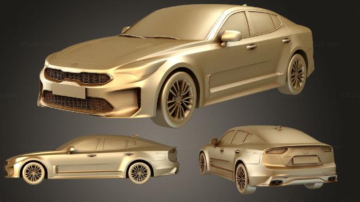Автомобили и транспорт (Kia Stinger 2019, CARS_2137) 3D модель для ЧПУ станка